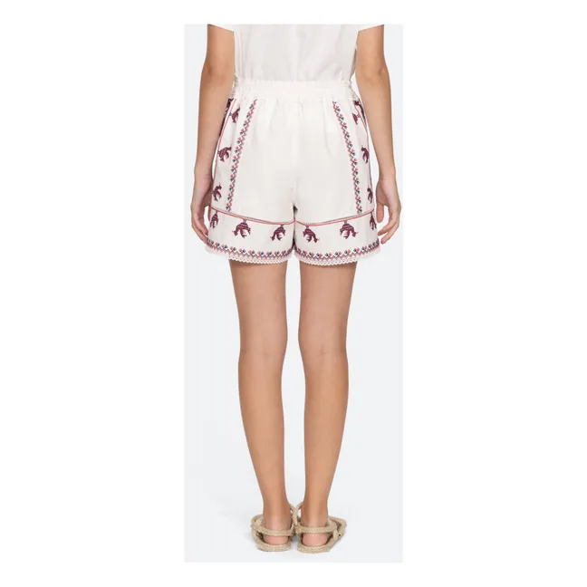 Beena embroidered shorts | White