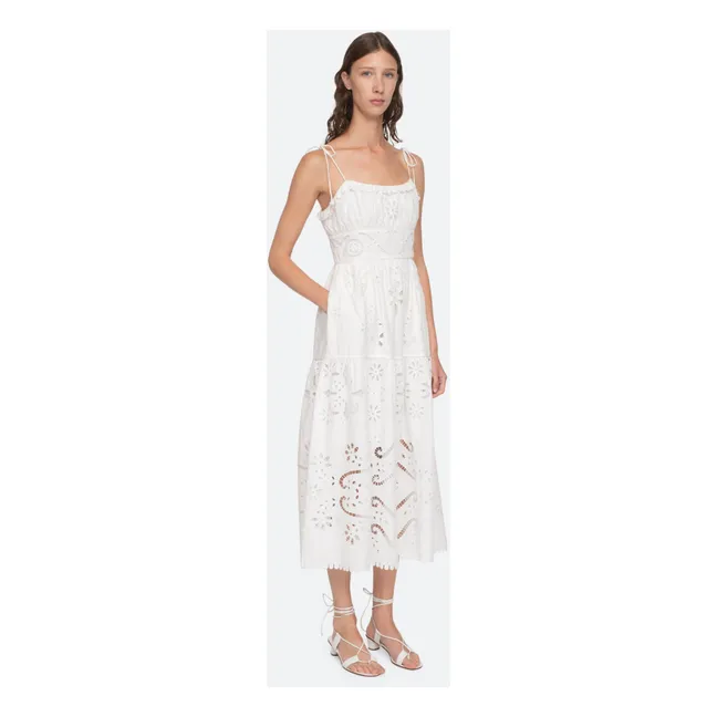 Liat Embroidered Dress | White