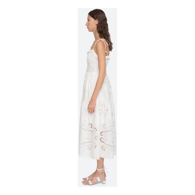 Liat Embroidered Dress | White