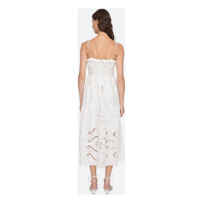Vestido bordado Liat | Blanco