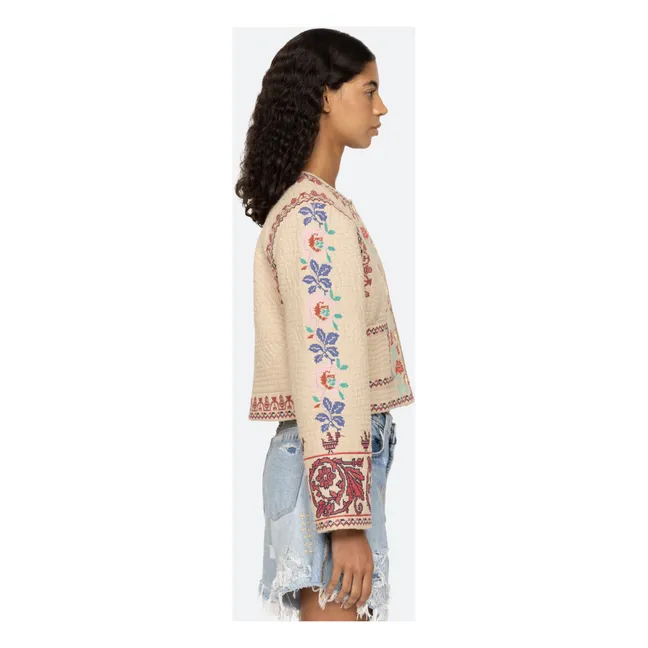 Ramona Embroidered Jacket | Ecru