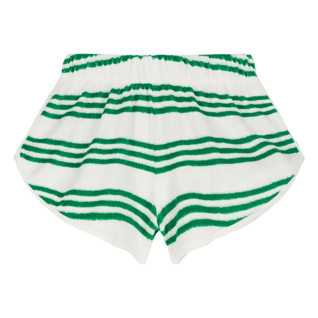 Pantalones cortos de rizo orgánico Juju | Verde
