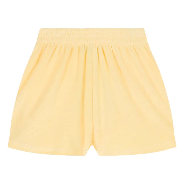 Pantalones cortos de rizo Liam Organic | Amarillo