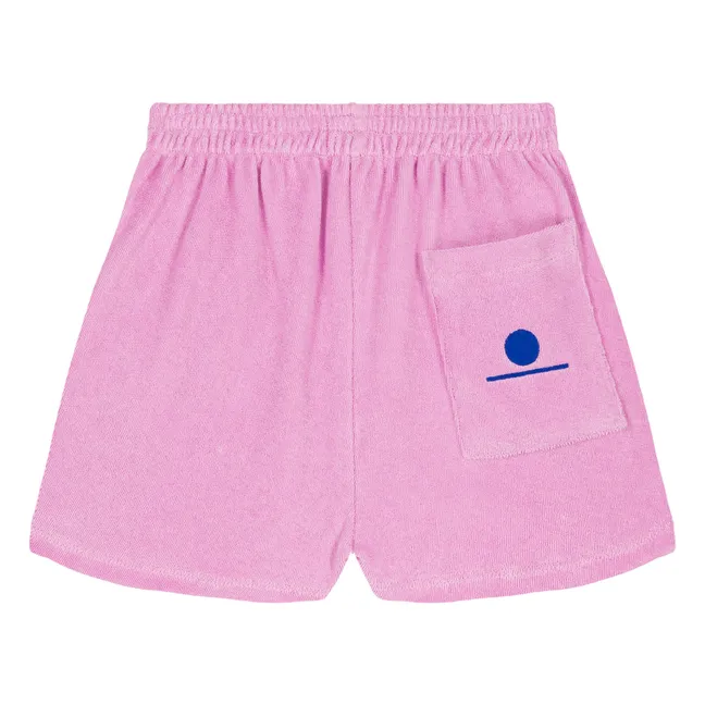 Pantalones cortos de rizo Liam Organic | Rosa
