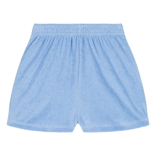 Pantalones cortos de rizo Liam Organic | Azul Pálido