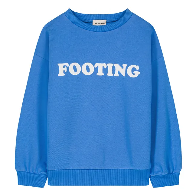 Sweatshirt Nat Footing Bio-Baumwolle | Blau