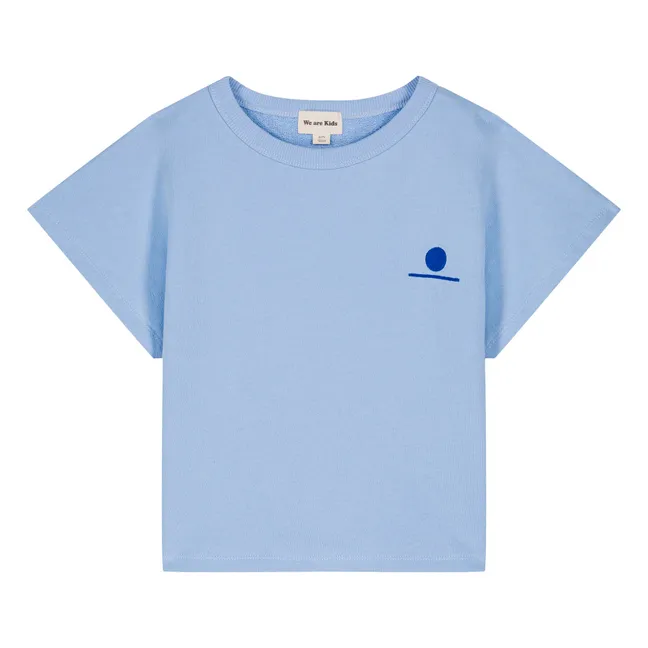 Brad Organic Molleton T-Shirt | Pale blue
