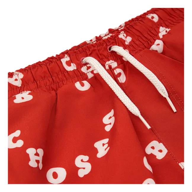 Pantaloncini da bagno in materiale riciclato Circle | Rosso