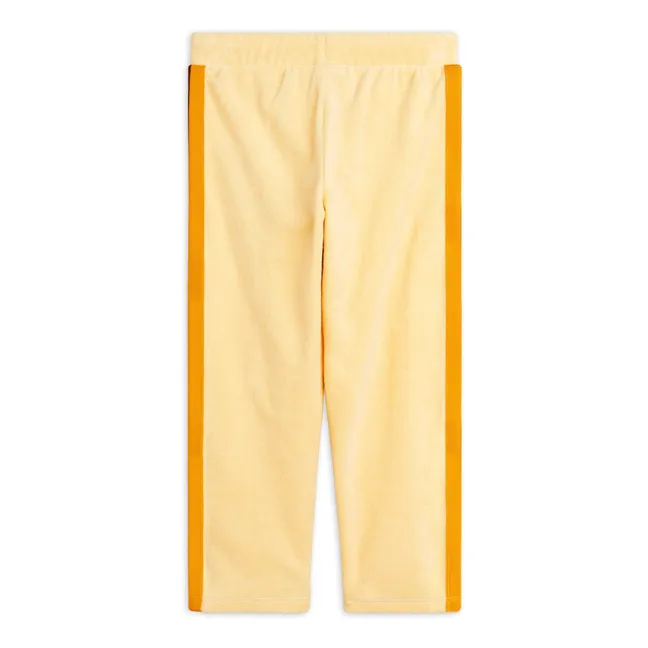 Organic terry tennis pants | Pale yellow