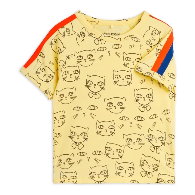 Camiseta de algodón orgánico Cathlete | Amarillo