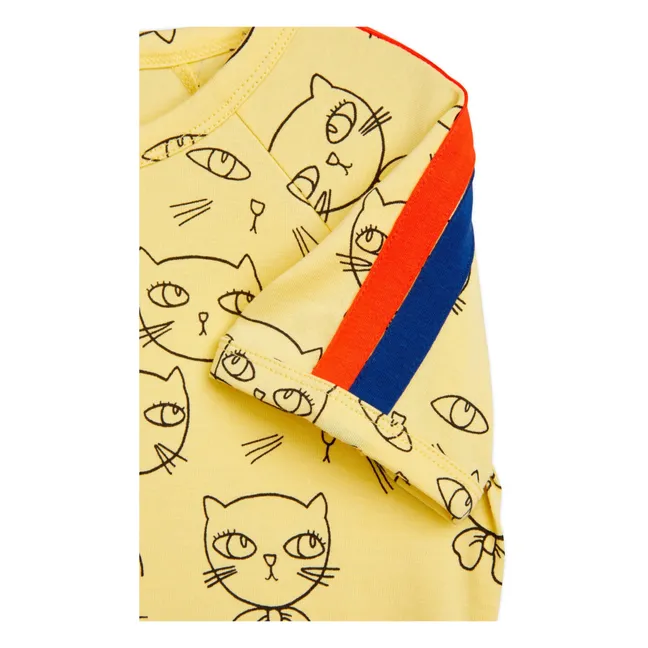 Camiseta de algodón orgánico Cathlete | Amarillo