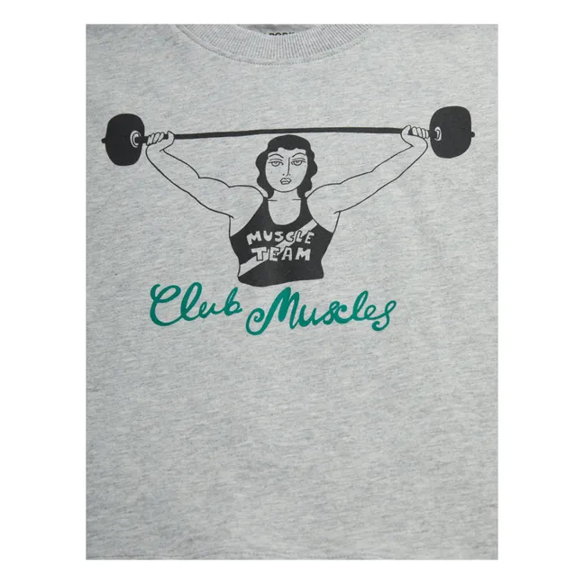 T-Shirt Club Muscle Coton Bio | Gris chiné