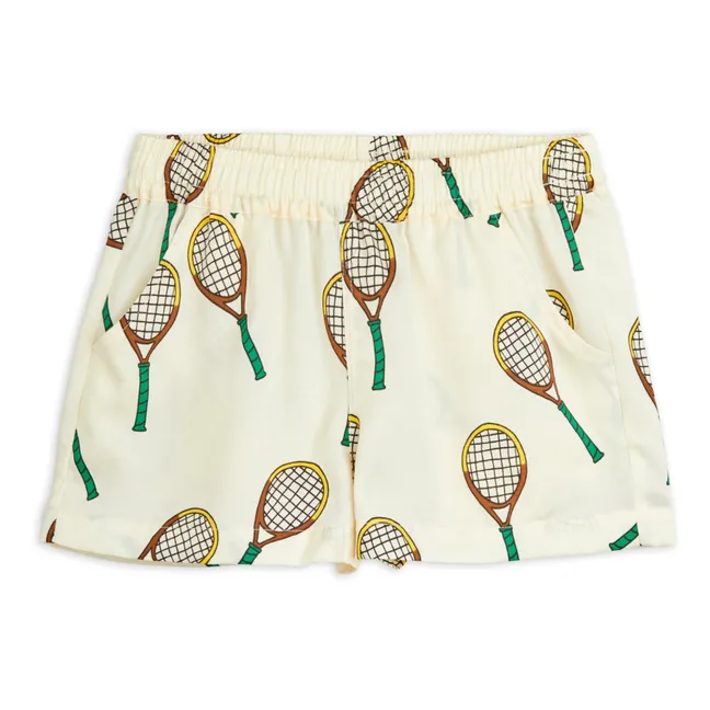 Lyocell tennis shorts | Ecru