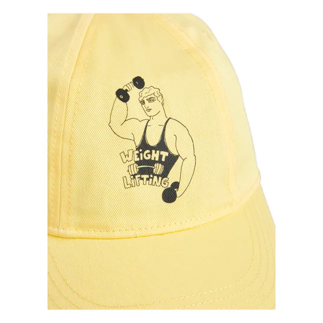 Gorra de algodón orgánico Bodybuilder | Amarillo