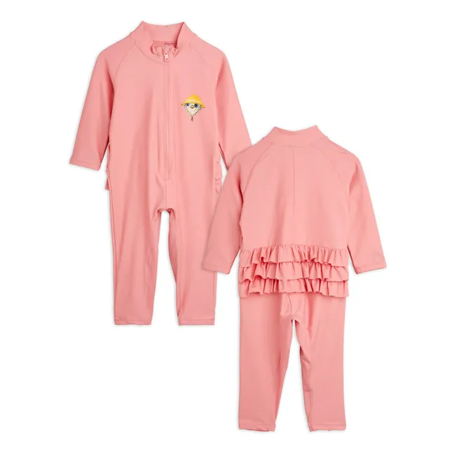 UV protection suit Owl Recycled material | Pink