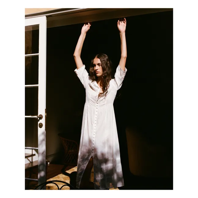 Quinn Embroidered Dress | White