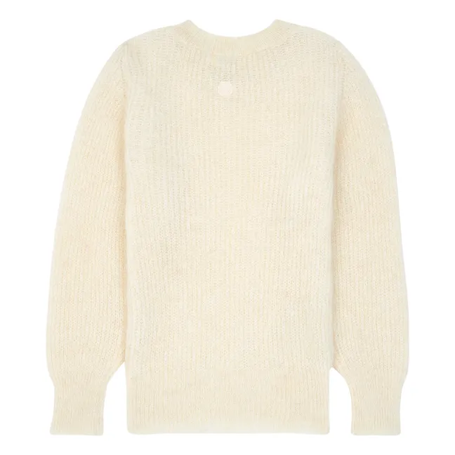 Women's Alpaca Balloon Neck Sweater | Off white