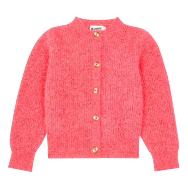 Strickjacke, Mädchen, Alpaka | Himbeerrot- Produktbild Nr. 0