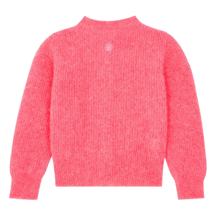 Strickjacke, Mädchen, Alpaka | Himbeerrot- Produktbild Nr. 2