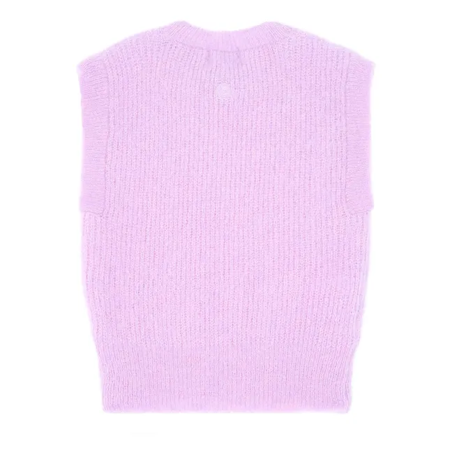 Girls' Sleeveless Alpaca Sweater | Lilac