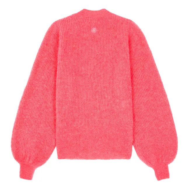Maglione senza maniche da donna in alpaca | Rosso Lampone