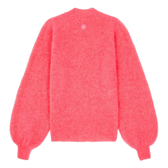 Women's Sleeveless Alpaca Sweater | Raspberry red