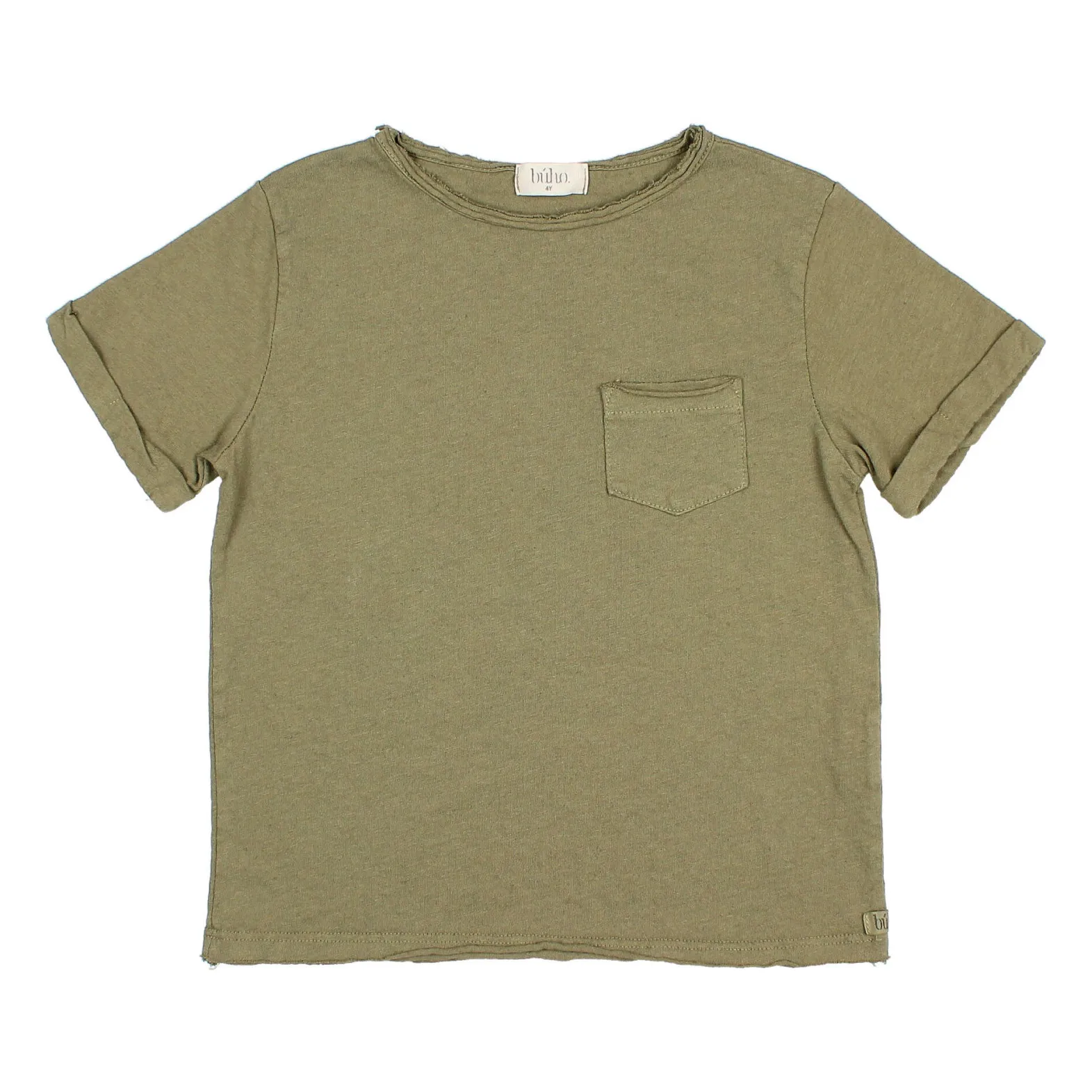 Búho Khaki Linen Pocket T-Shirt