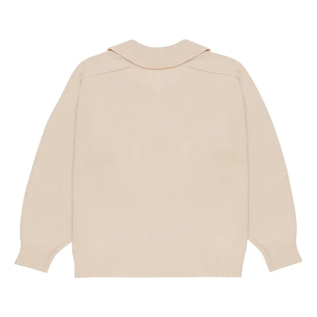 Organic Cotton Polo Sweatshirt - Women's collection | Natural