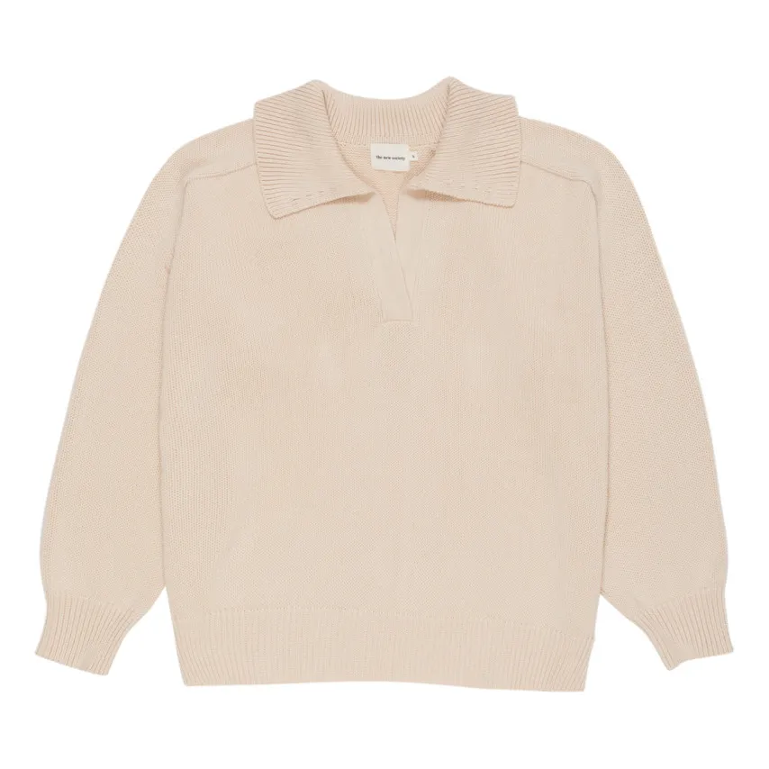 The New Society Women's Natural Organic Cotton Polo Sweatshirt - Collection