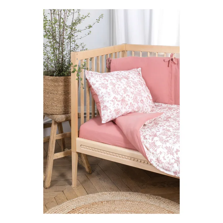 Juego de cama Toile de Jouy | Rosa Melocotón- Imagen del producto n°1