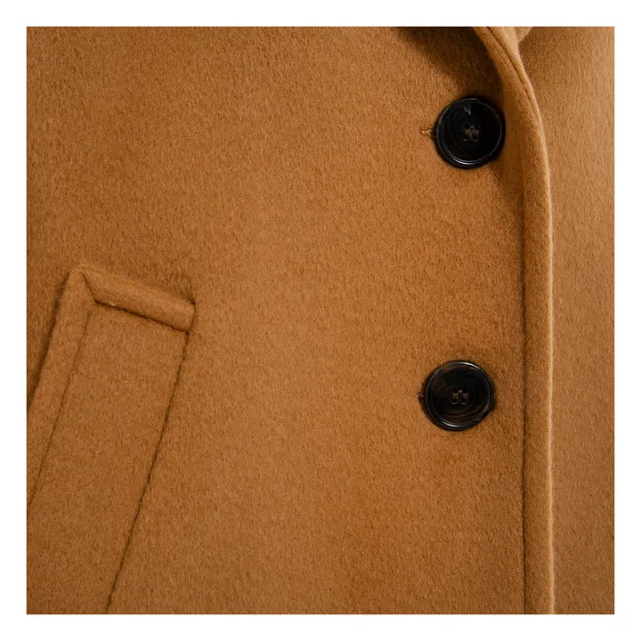 Abrigo largo de lana reciclada | Arena- Imagen del producto n°1