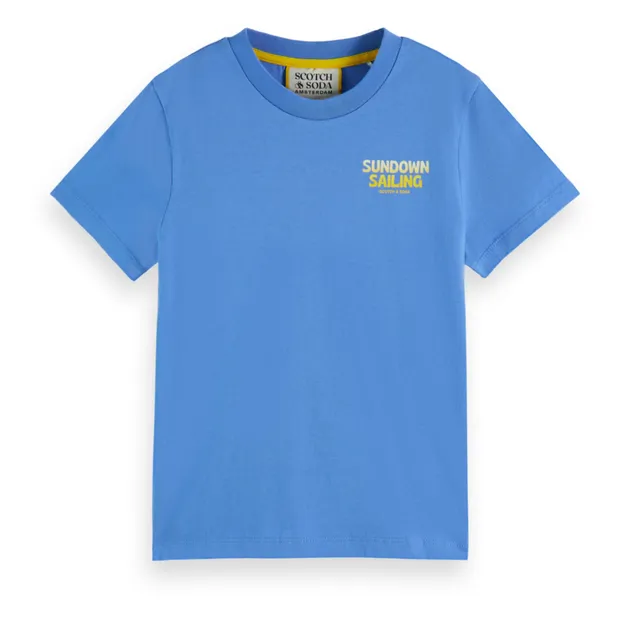 【SNAPPY CUDDLE】 All The Perfec T-Shirts (Navy Sundown) Men's Classic T-shirt in Navy | Sunspel