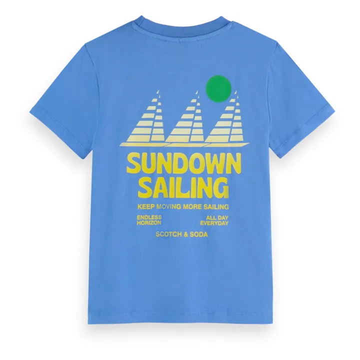“Scotch & Soda” Sailing プリントTシャツ Blue sundown-sailing-t-shirt.webp