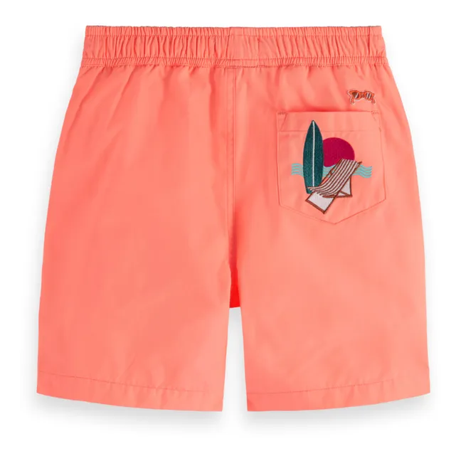 Logo swim shorts | Coral
