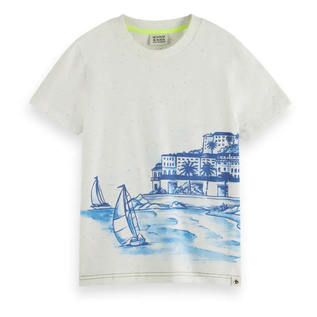 Maglietta con barca a vela | Bianco