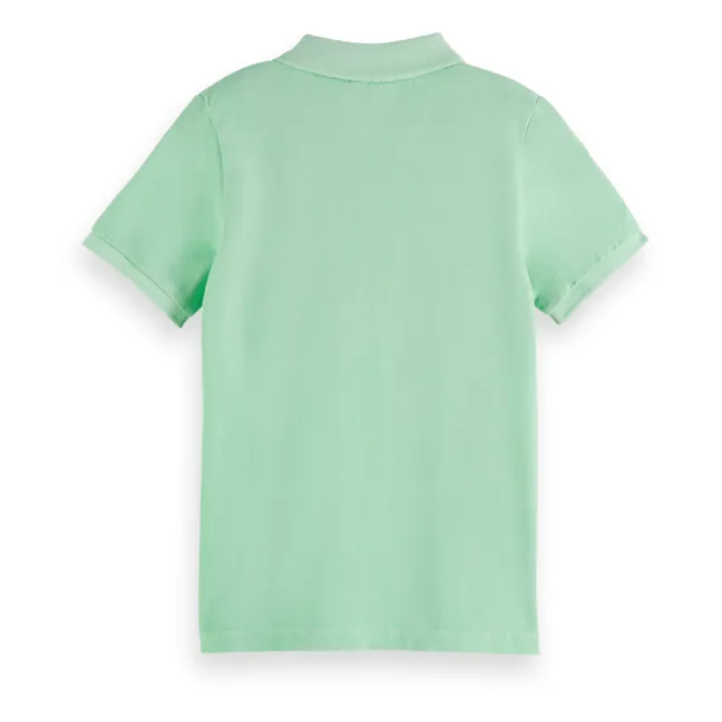 Embroidered logo polo shirt | Mint Green