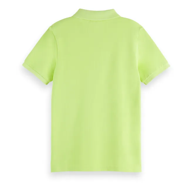 Embroidered logo polo shirt | Fluorescent green