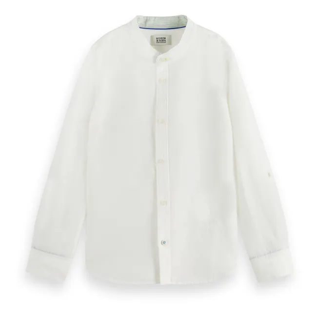 Camicia con colletto Mao | Bianco