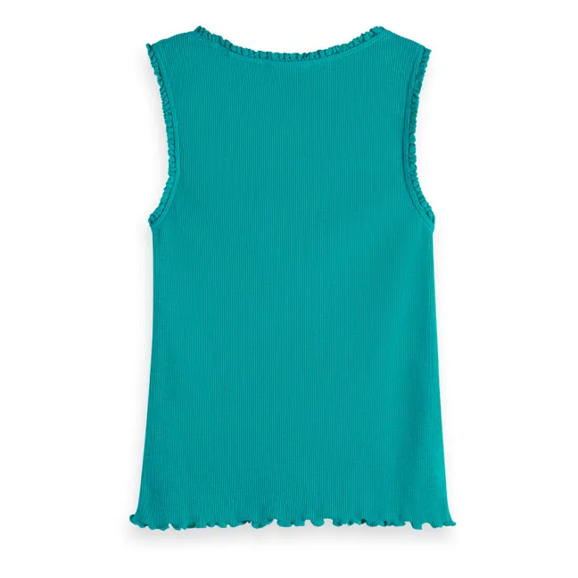 Ribbed Tank Top | Turquoise