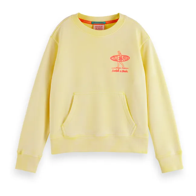 Surfer sweatshirt | Pale yellow
