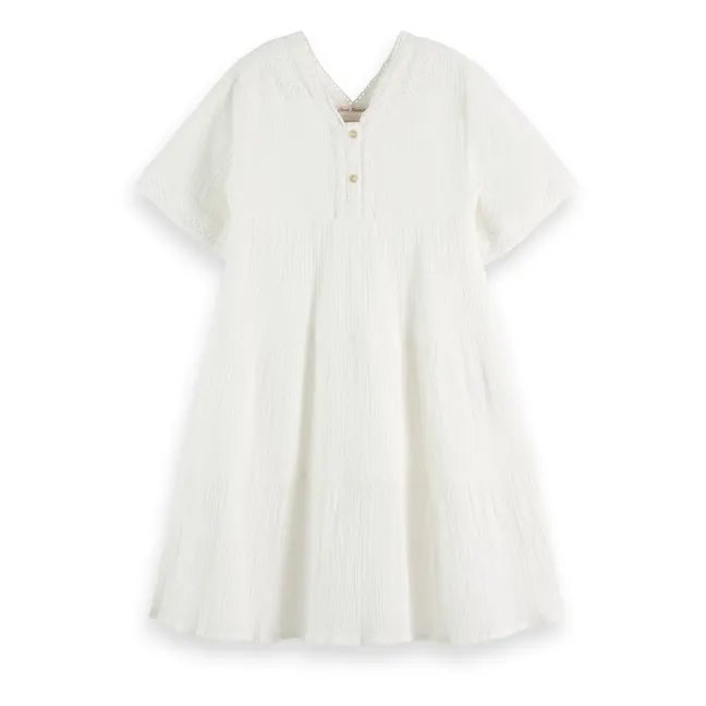 Plissee-Kleid | Weiß