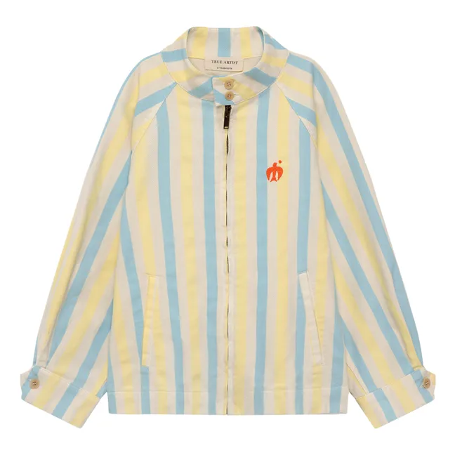 Striped Color Jacket | Vanilla