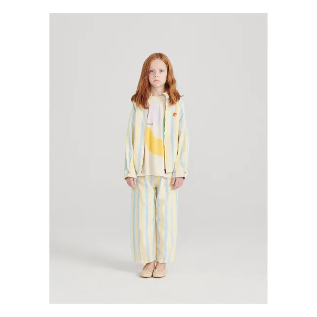 Striped Color Jacket | Vanilla