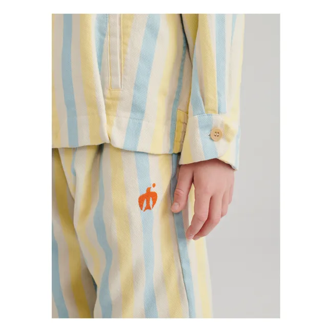 Striped Color Jacket | Vanilla