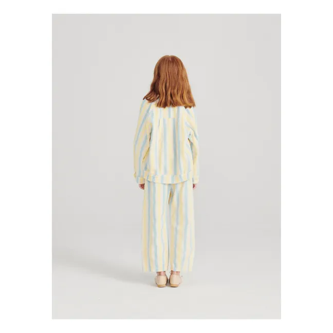 Striped Color Jacket | Vanilla