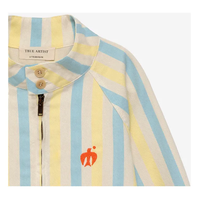 Striped Color Jacket | Vanilla
