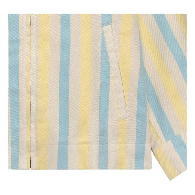 Striped Color Jacket | Vanilla