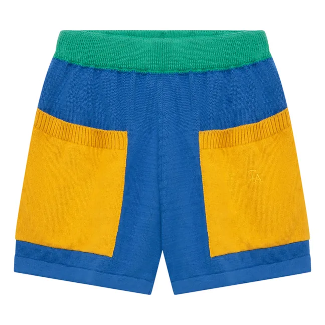 Short Maille Colorbloc | Bleu