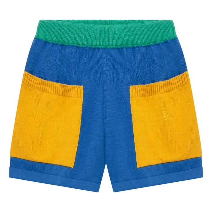 Short Maille Colorbloc | Bleu- Image produit n°0