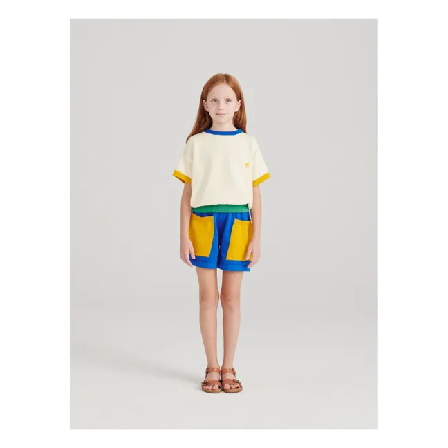 Short Maille Colorbloc | Bleu